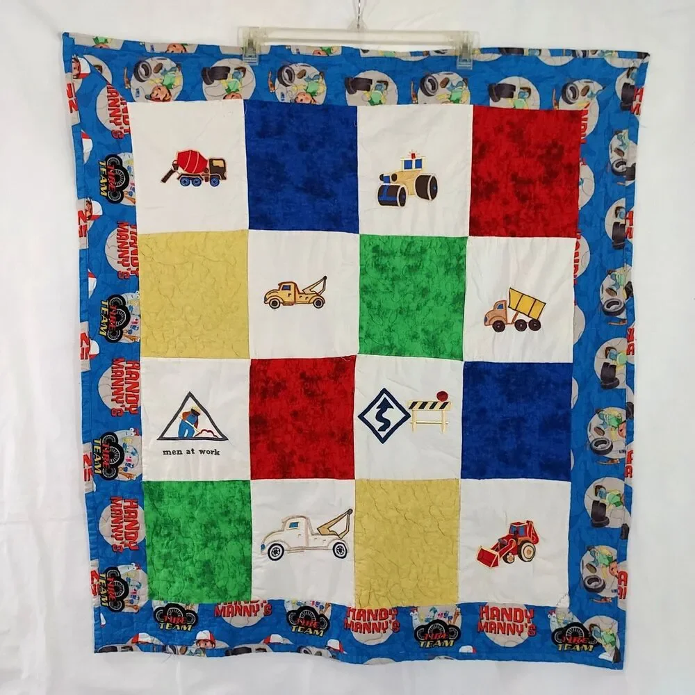 Rare Disney Playhouse Handy Manny Toddler Bedding Quilt Comforter HTF Vintage